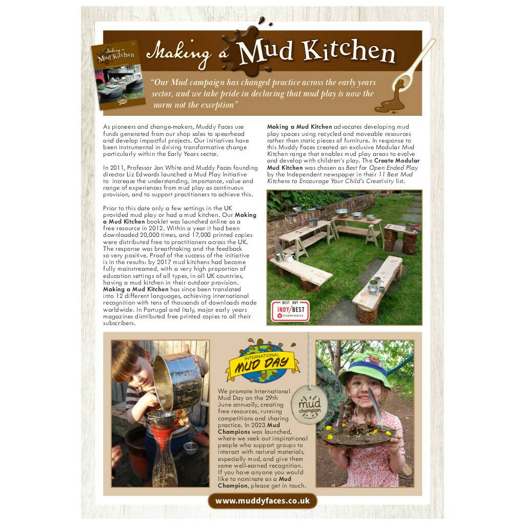 Making a Mud Kitchen catalogue page