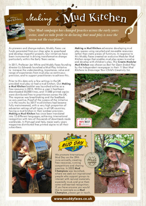 Making a Mud Kitchen catalogue page