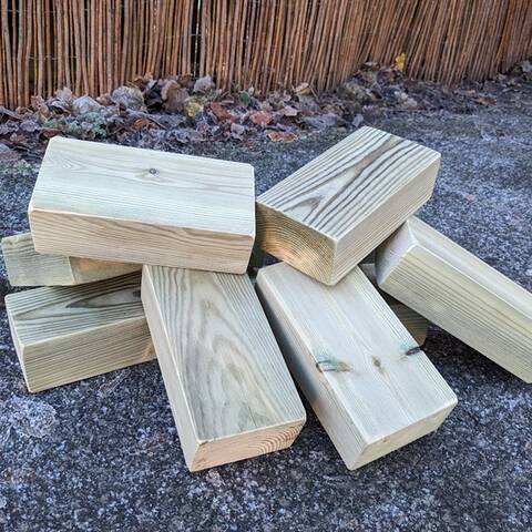 UK Grown Wood Bricks 10pk