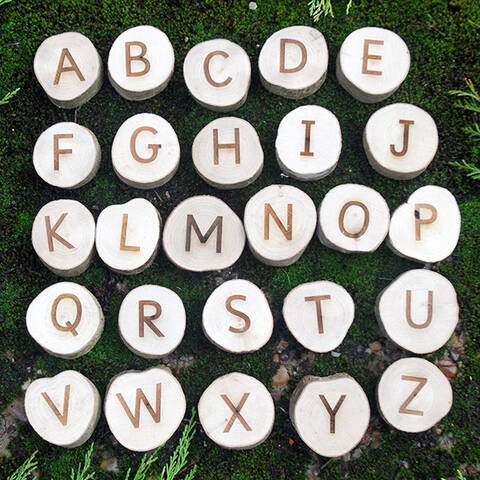 Engraved Letters A-Z - Uppercase