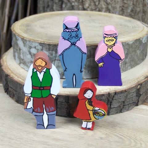 Little Red Riding Hood Wooden Character Set