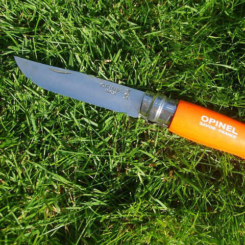 No 7 Opinel Stainless Steel Knife (Orange)