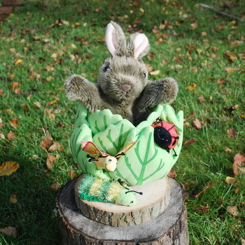 Rabbit in a Lettuce Hand Puppet