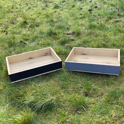 Stackable Wooden tray & Blackboard Panel