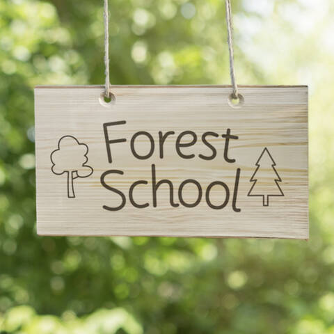 Wooden sign - Forest School