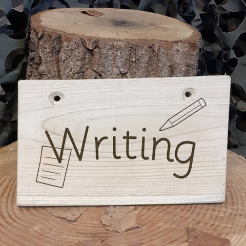 Wooden sign - Writing