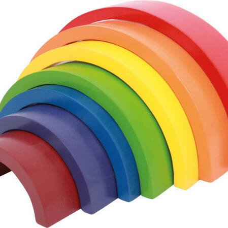 Wooden Building Blocks Rainbow - Large